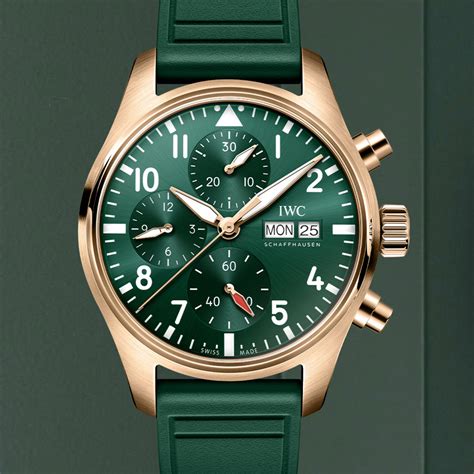 iwc pilot watch chronograph movement|iwc pilot chronograph 41mm green.